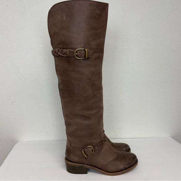Lucky Brand Shoes - Lucky Brand Over the Knee Riding Boots Brown Leather  Size 8/38